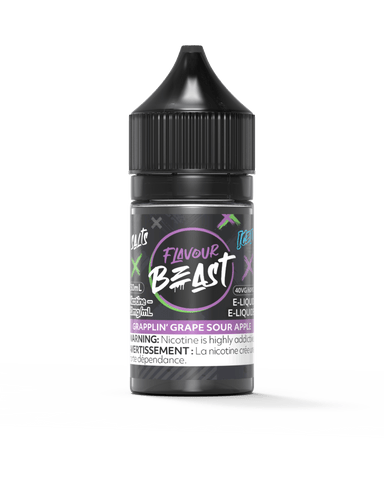 Flavour Beast Salt - Grapplin' Grape Sour Apple Iced Nic Salt E-Liquid available on Canada online vape shop