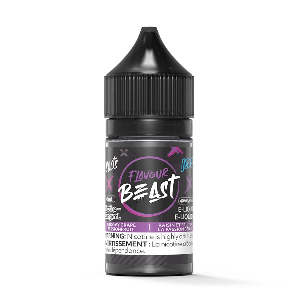 Flavour Beast Salt - Groovy Grape Passionfruit Iced Nic Salt E-Liquid available on Canada online vape shop