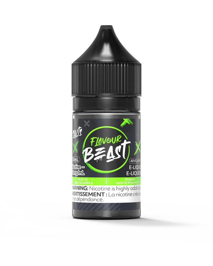 Flavour Beast Salt - Gusto Green Apple Nic Salt E-Liquid available on Canada online vape shop