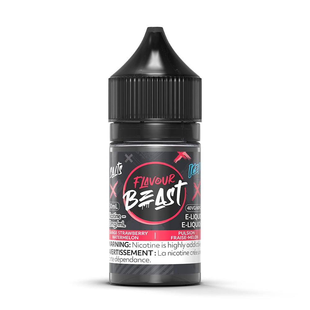 Flavour Beast Salt - Savage Strawberry Watermelon Iced Nic Salt E-Liquid available on Canada online vape shop