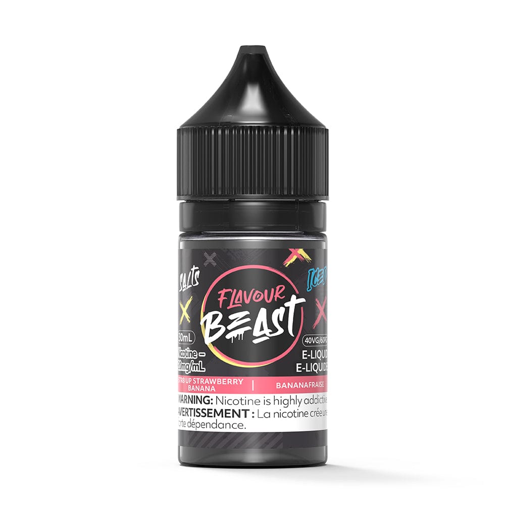 Flavour Beast Salt - Str8 Up Strawberry Banana Iced Nic Salt E-Liquid available on Canada online vape shop