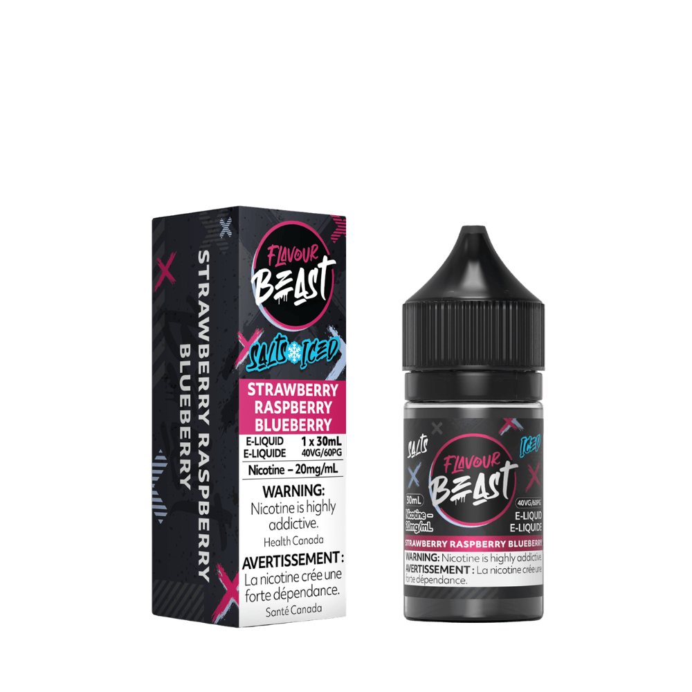 Flavour Beast Salt - Strawberry Raspberry Blueberry Iced Nic Salt E-Liquid available on Canada online vape shop