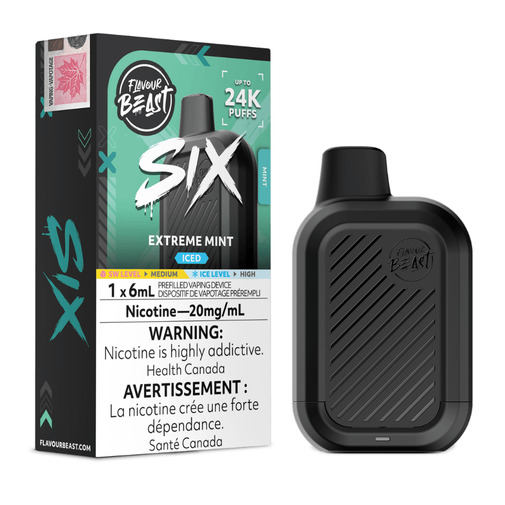 Flavour Beast SIX - Extreme Mint Iced Disposable Vape available on Canada online vape shop