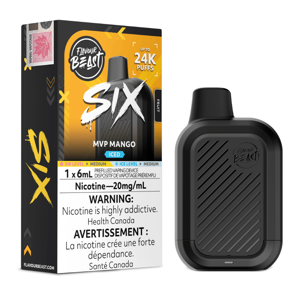Flavour Beast SIX - MVP Mango Iced Disposable Vape available on Canada online vape shop