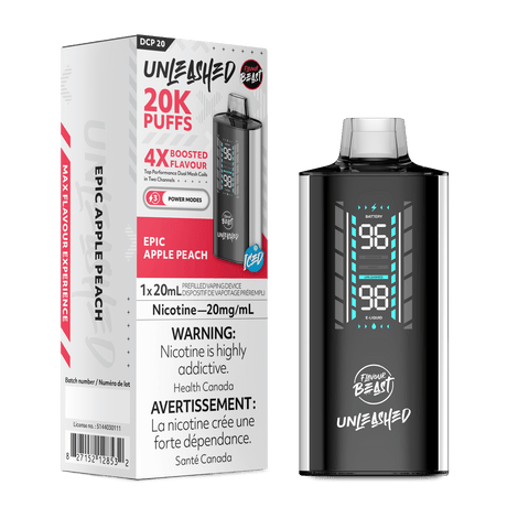 Flavour Beast Unleashed 20k - Epic Apple Peach Disposable Vape available on Canada online vape shop