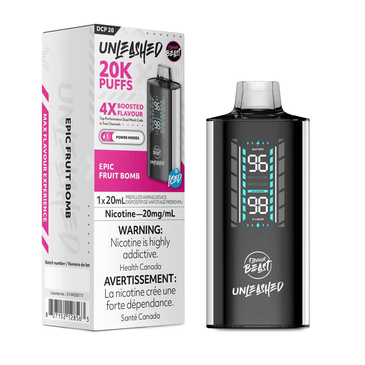 Flavour Beast Unleashed 20k - Epic Fruit Bomb Disposable Vape available on Canada online vape shop