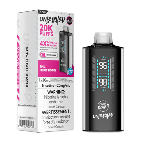 Flavour Beast Unleashed 20k - Epic Fruit Bomb Disposable Vape available on Canada online vape shop