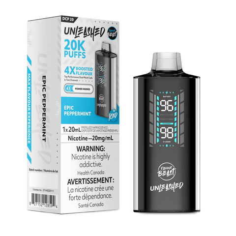 Flavour Beast Unleashed 20k - Epic Peppermint Disposable Vape available on Canada online vape shop