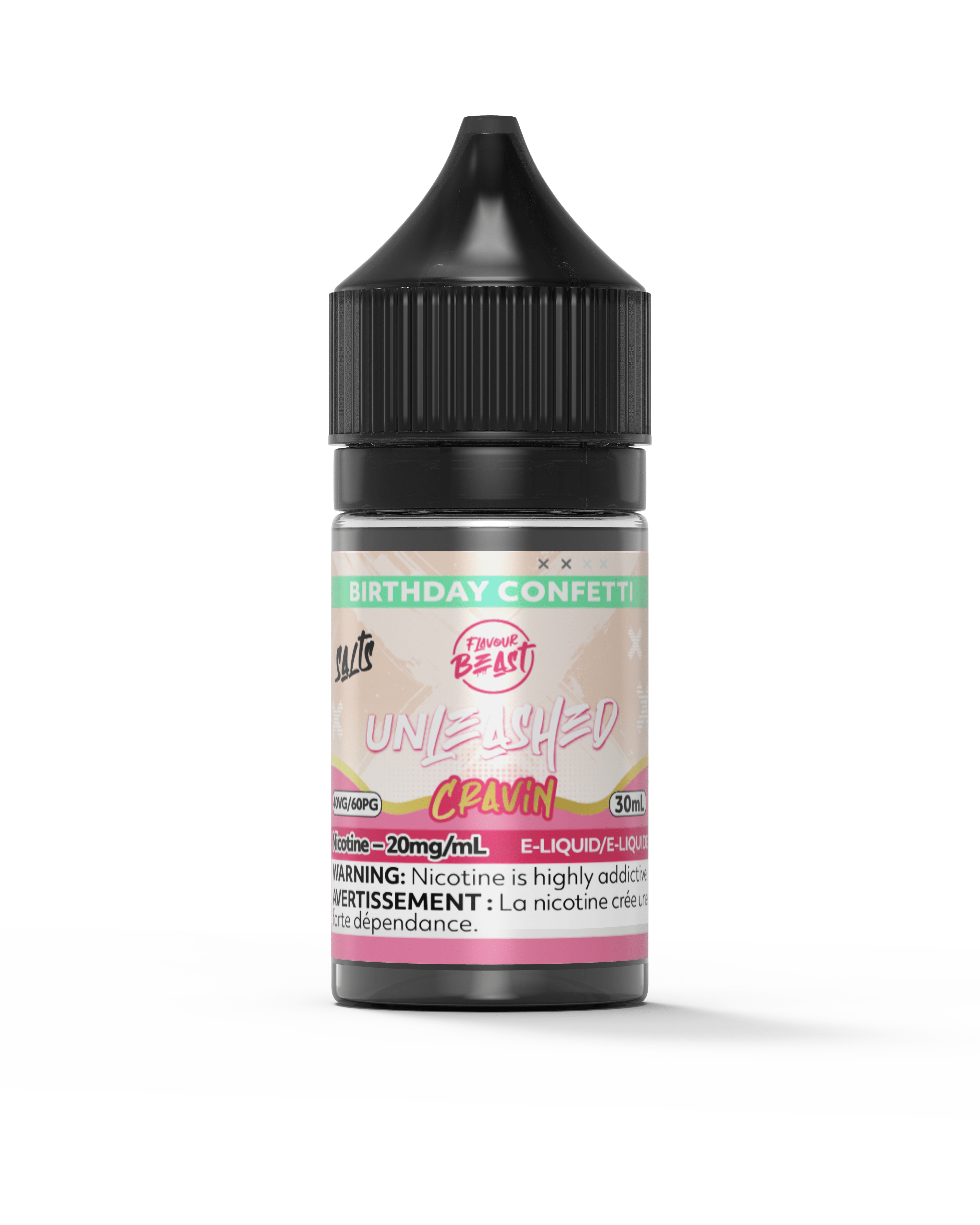 Flavour Beast Unleashed Cravin Salt - Birthday Confetti available on Canada online vape shop