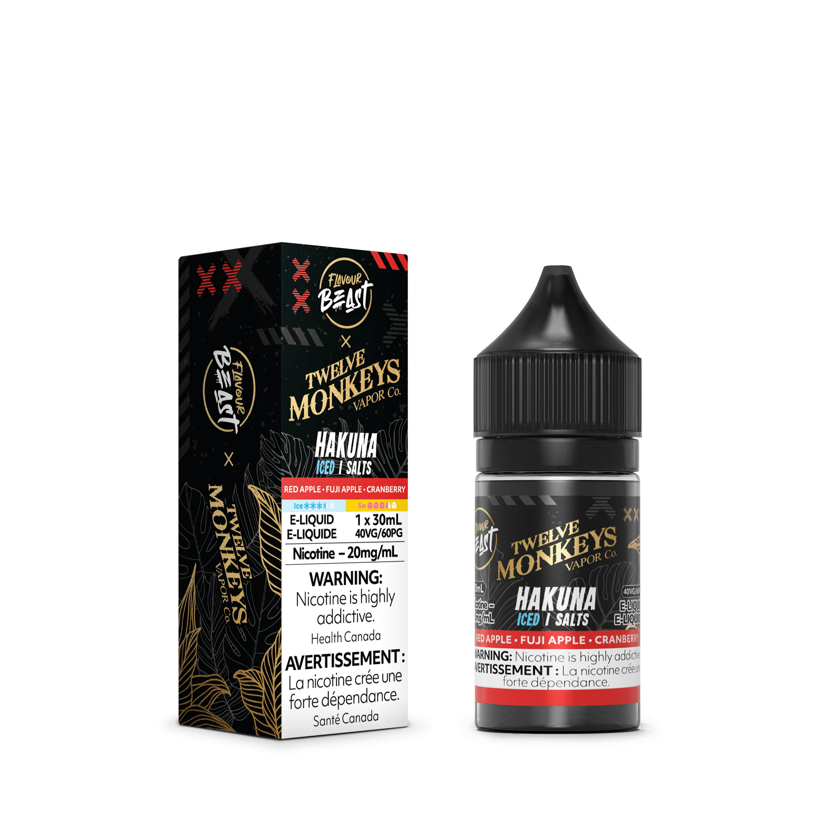 Flavour Beast x 12 Monkeys - Hakuna Iced Nic Salt E-Liquid available on Canada online vape shop