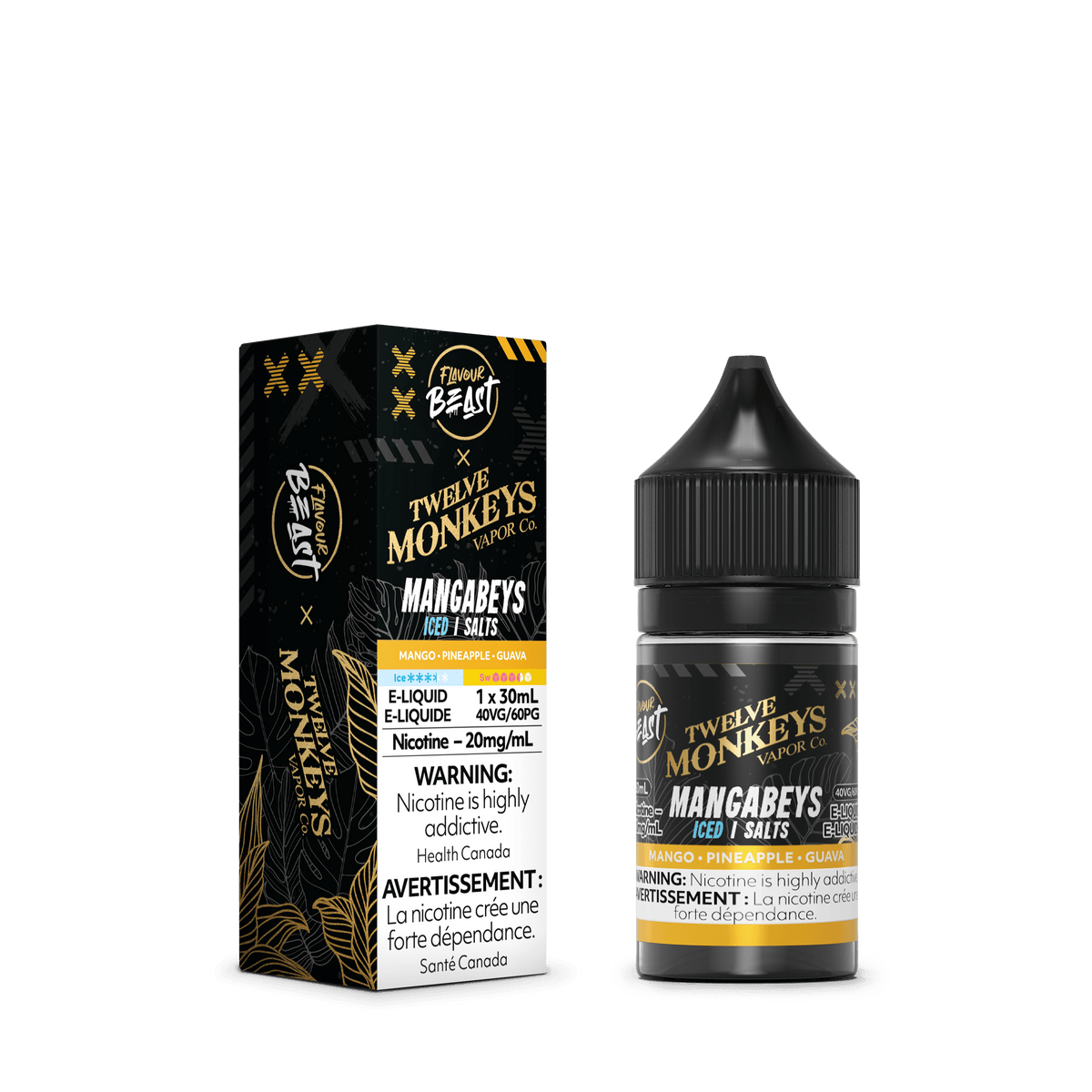 Flavour Beast x 12 Monkeys - Mangabeys Iced Nic Salt E-Liquid available on Canada online vape shop
