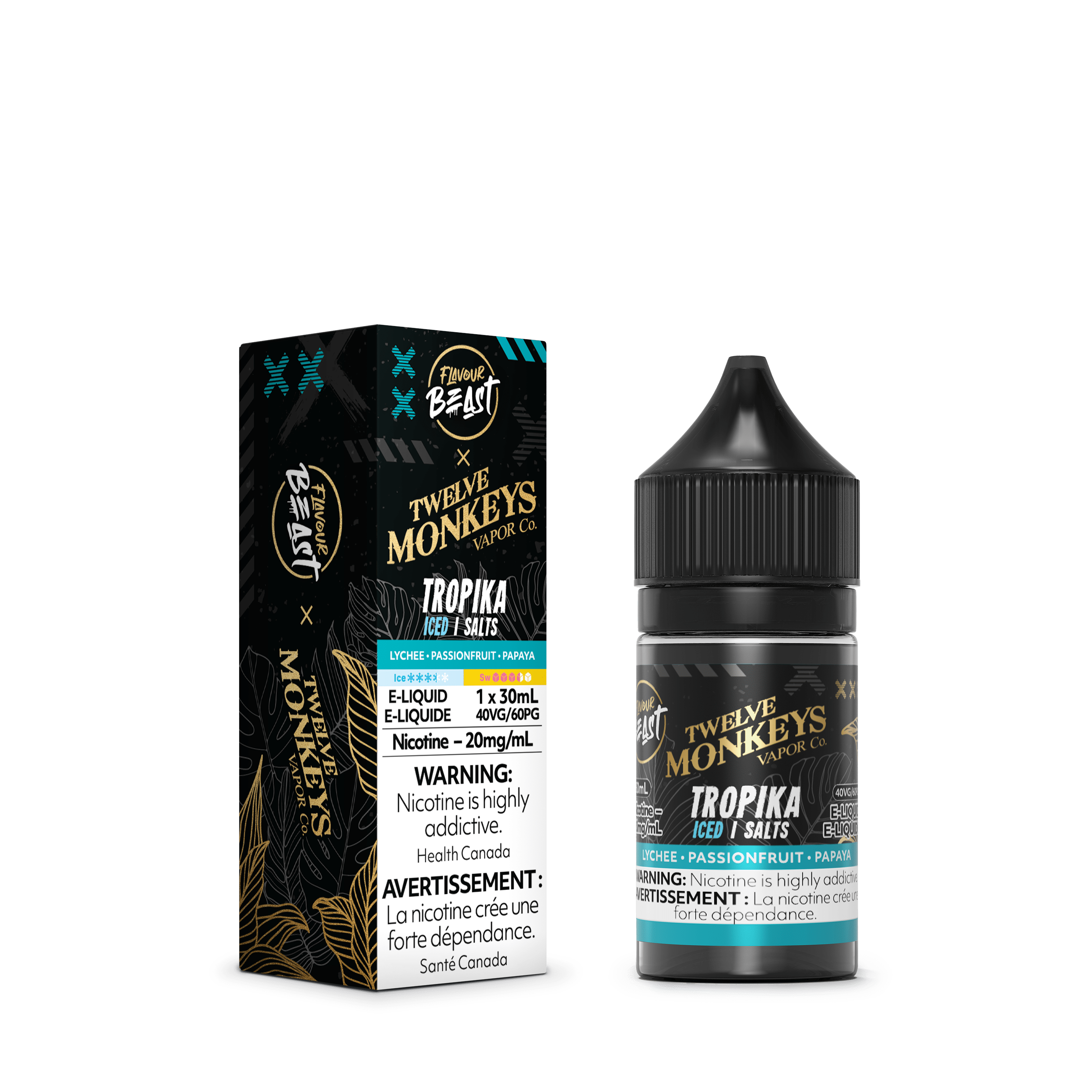 Flavour Beast x 12 Monkeys - Tropika Iced Nic Salt E-Liquid available on Canada online vape shop