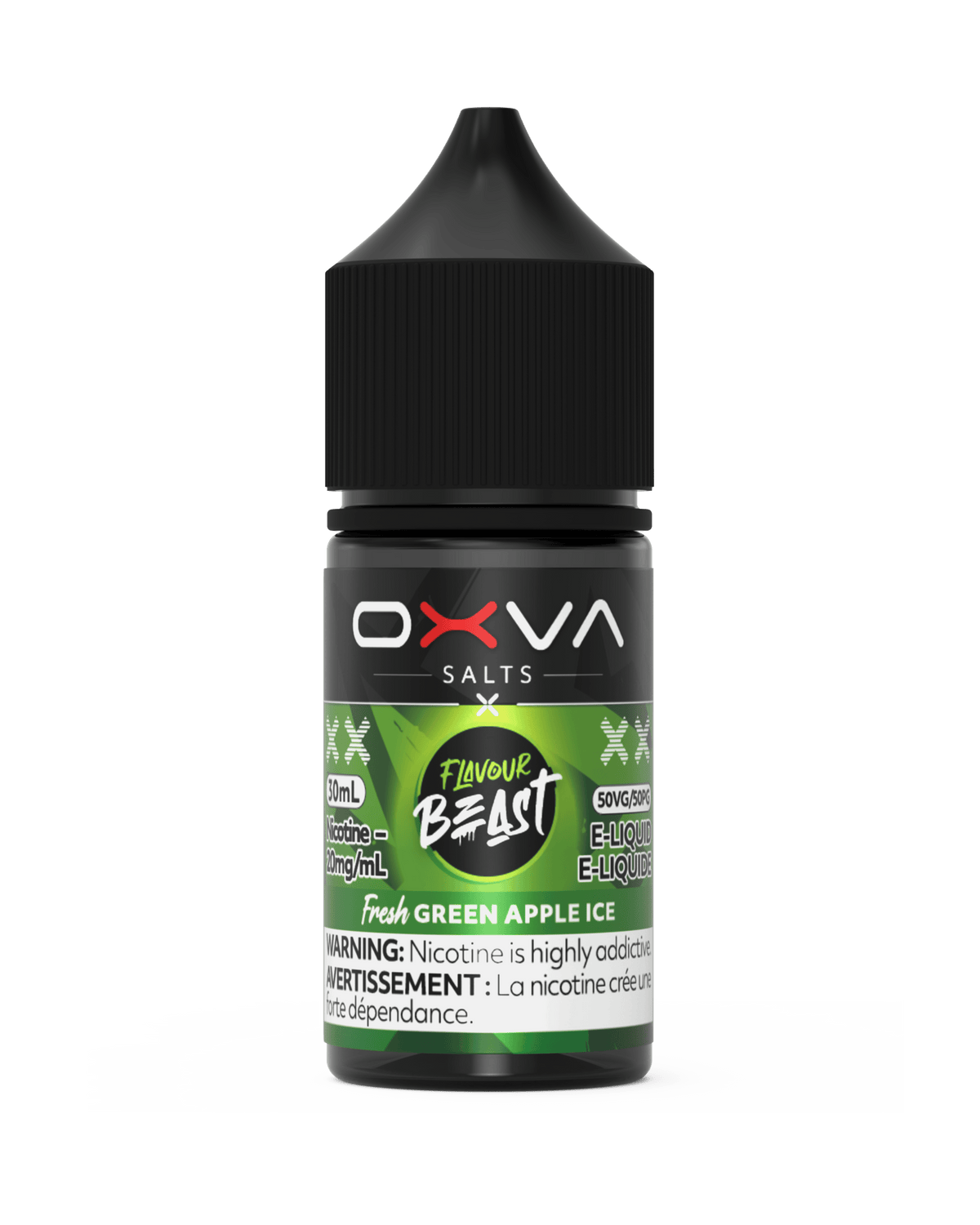 Flavour Beast x OXVA Salt - Fresh Green Apple Ice Nic Salt E-Liquid available on Canada online vape shop