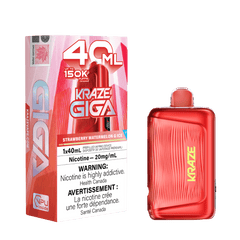 Kraze Giga 150K - Strawberry Watermelon G Ice Disposable Vape available on Canada online vape shop