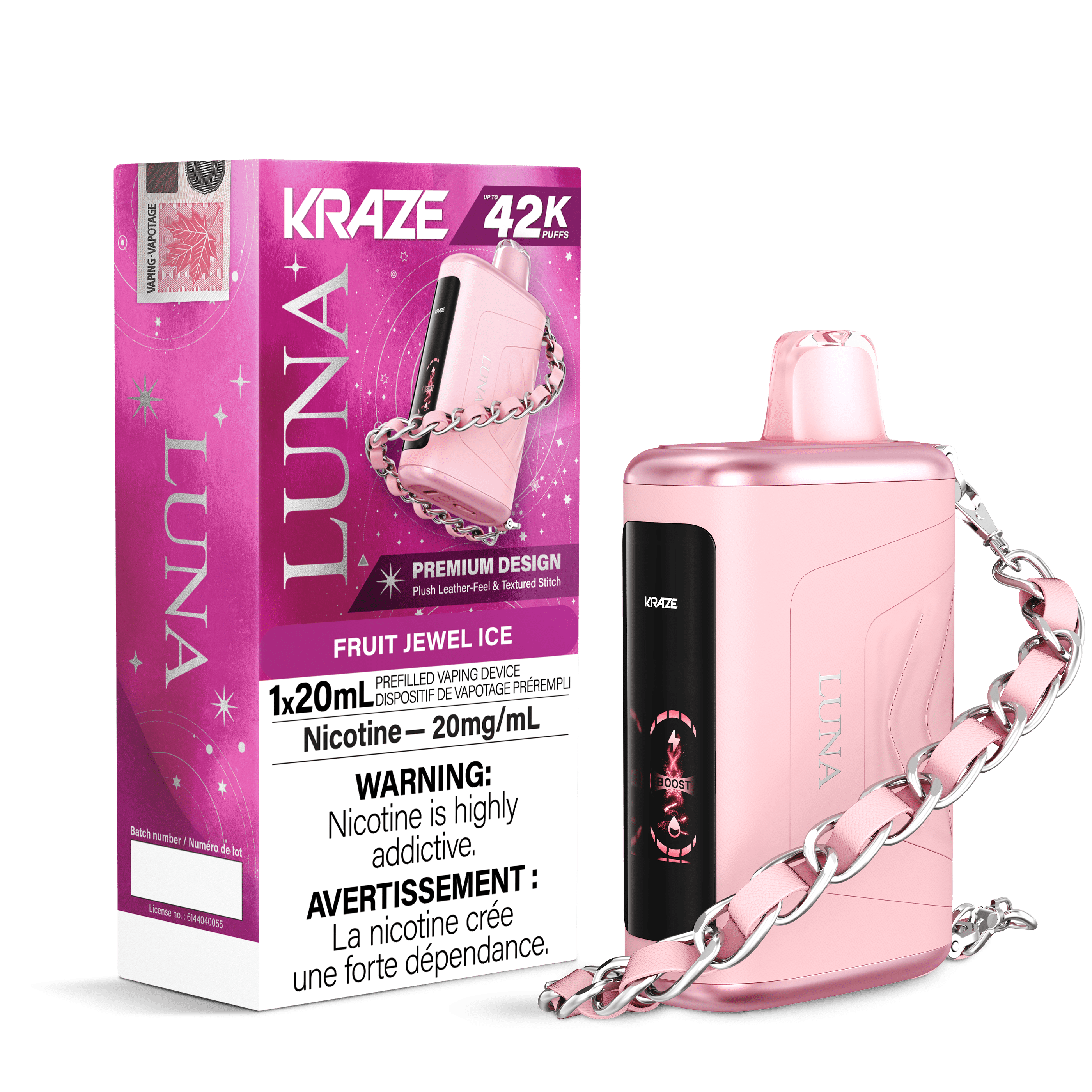 Kraze Luna - Fruit Jewel Ice Disposable Vape available on Canada online vape shop