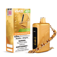 Kraze Luna - Golden Cantaloupe Ice Disposable Vape available on Canada online vape shop