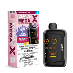Kraze Mega X - Quad Berry Ice Disposable Vape available on Canada online vape shop