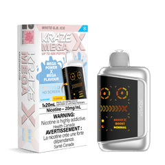 Kraze Mega X - White G.B. Ice Disposable Vape available on Canada online vape shop