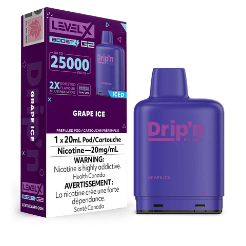 Level X Drip'n Boost Vape Pod - Grape Ice available on Canada online vape shop