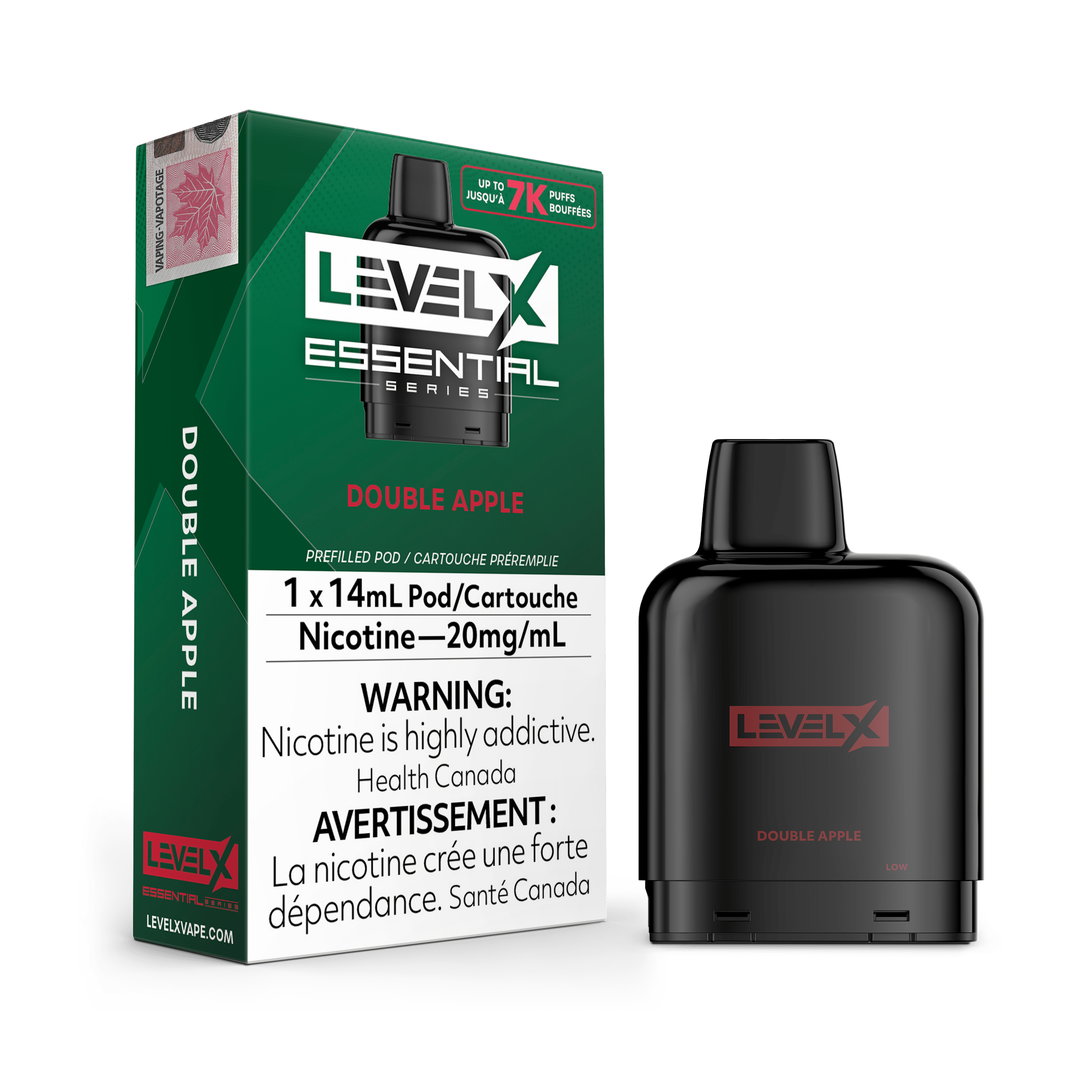 Level X Essential Series Pod - Double Apple available on Canada online vape shop