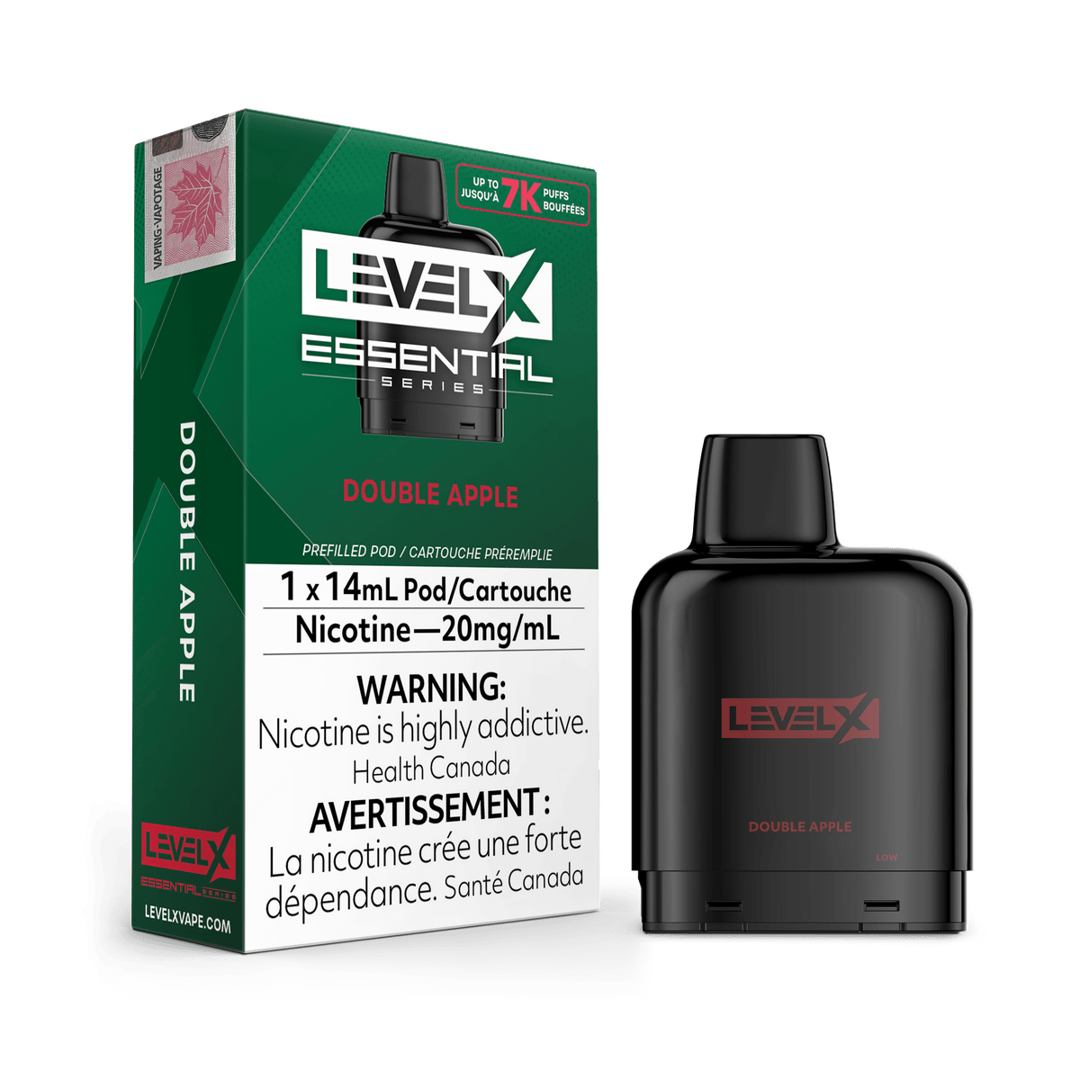 Level X Essential Series Pod - Double Apple available on Canada online vape shop