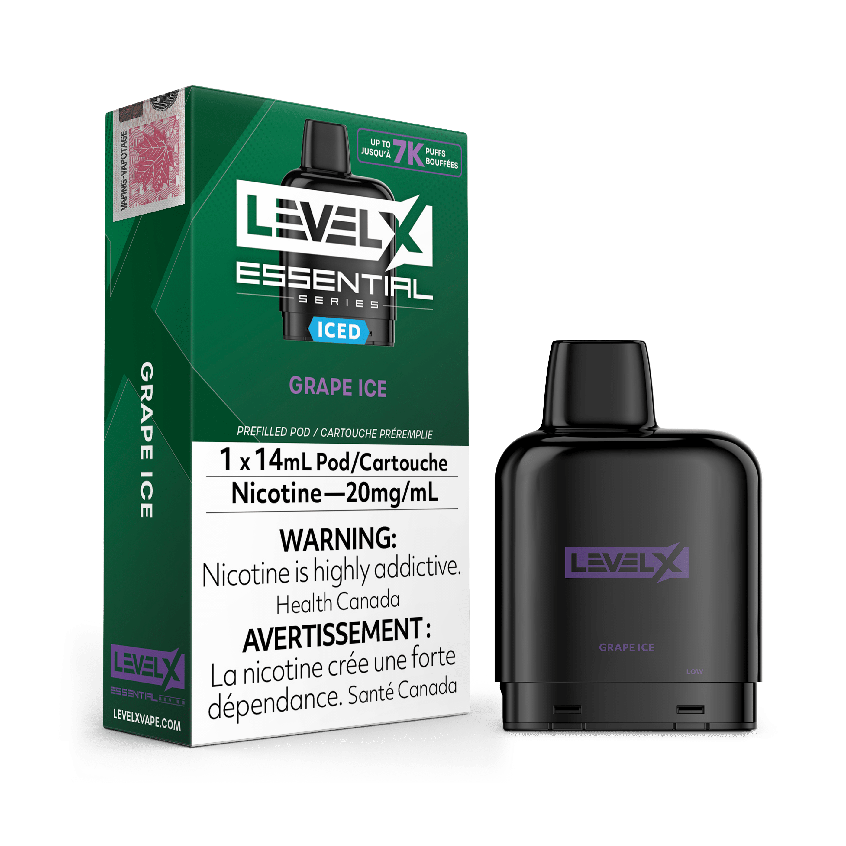 Level X Essential Series Pod - Grape Ice available on Canada online vape shop