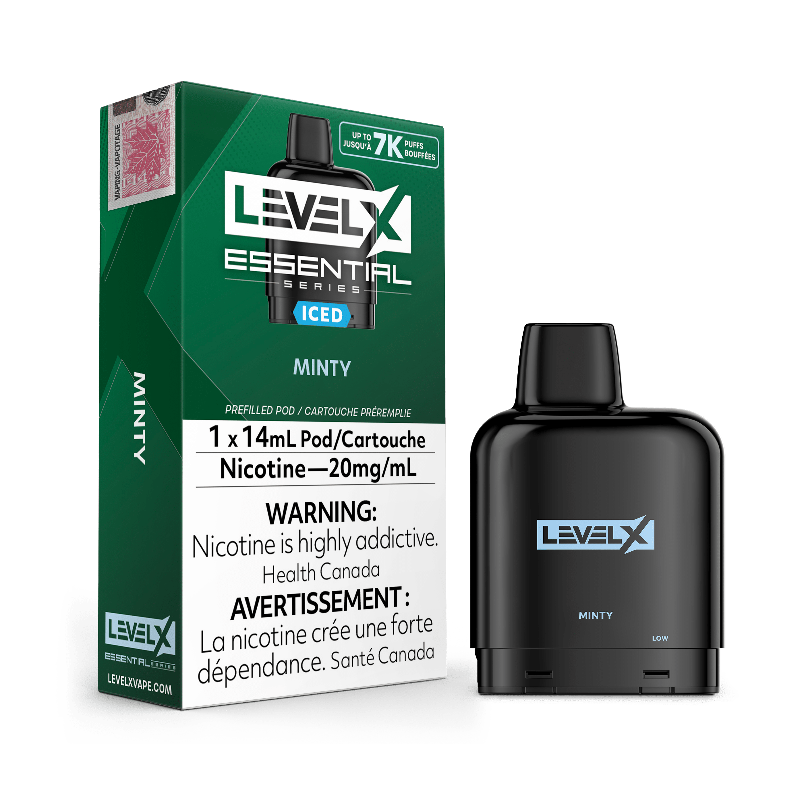 Level X Essential Series Pod - Minty Ice available on Canada online vape shop