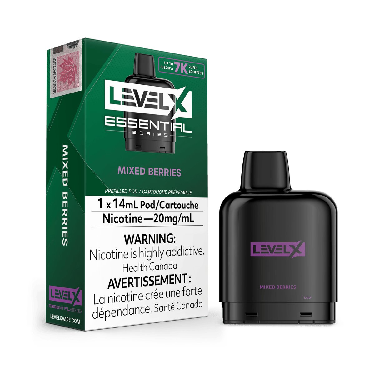 Level X Essential Series Pod - Mixed Berries available on Canada online vape shop