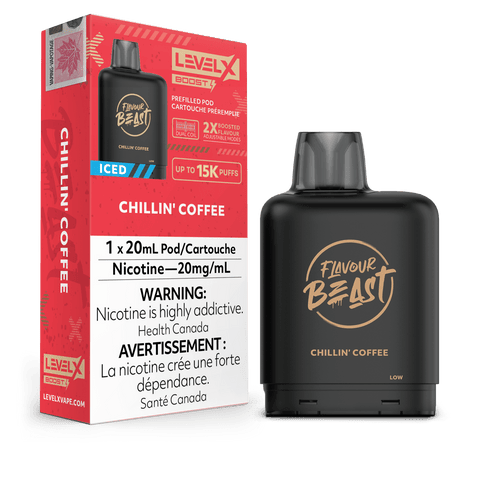 Level X Flavour Beast Boost Pod - Chillin' Coffee Iced available on Canada online vape shop