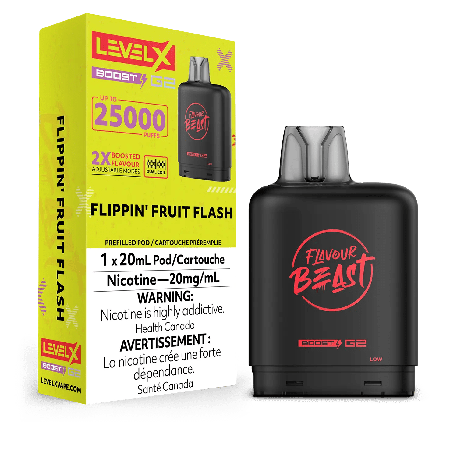 Level X Flavour Beast Boost Pod - Flippin' Fruit Flash available on Canada online vape shop