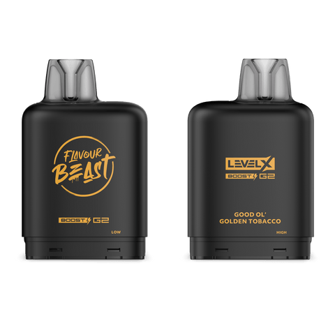 Level X Flavour Beast Boost Pod - Good Ol' Golden Tobacco available on Canada online vape shop