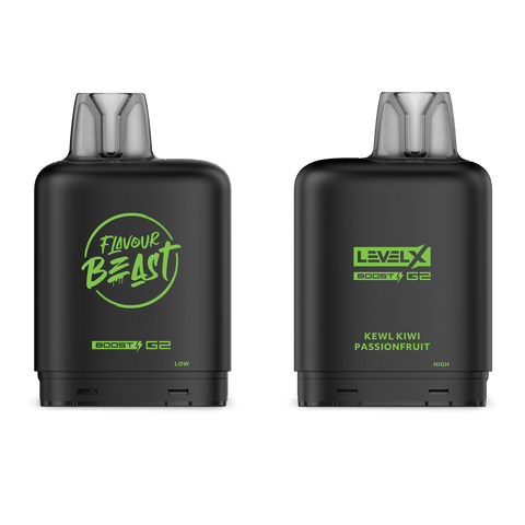 Level X Flavour Beast Boost Pod - Kewl Kiwi Passionfruit available on Canada online vape shop