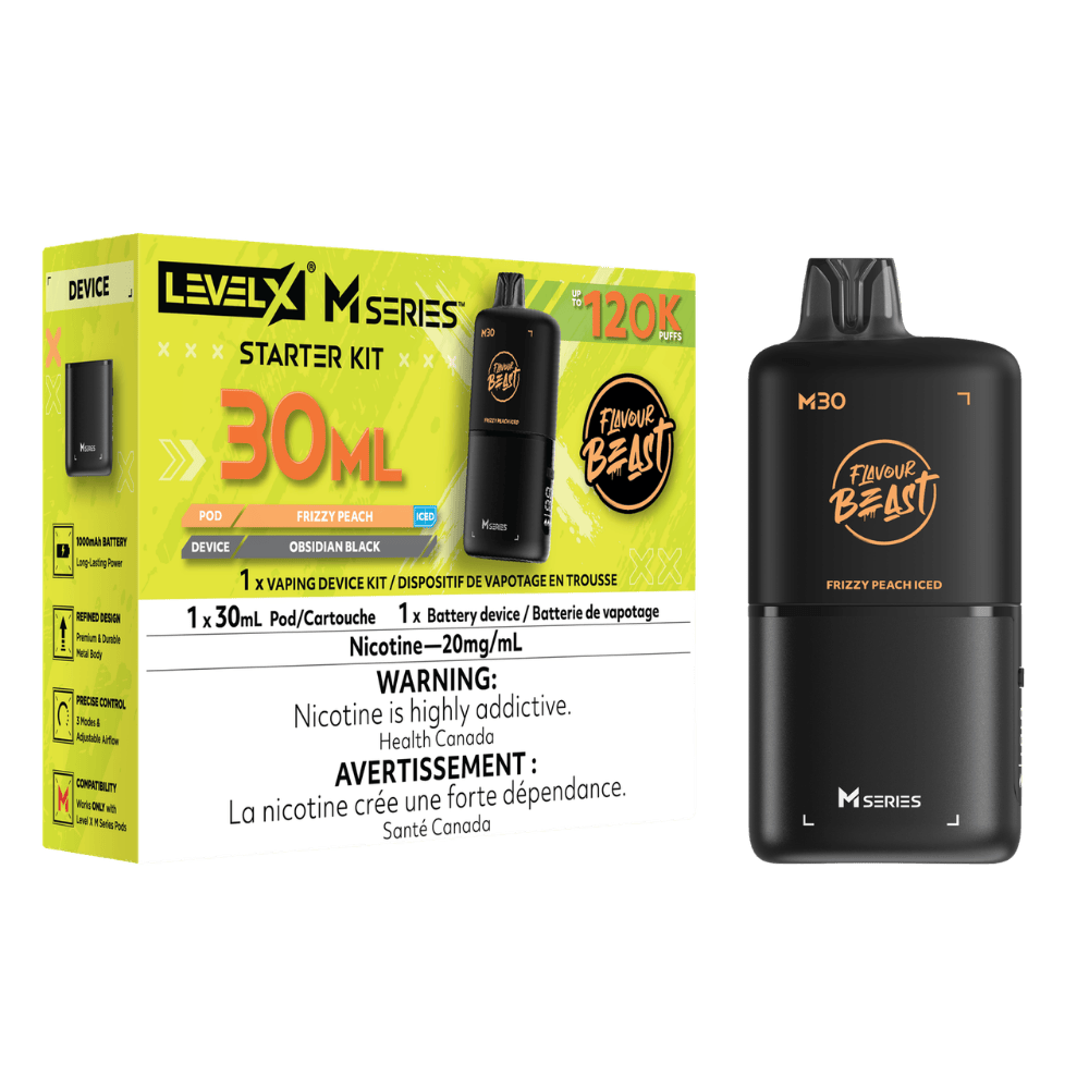 Level X Flavour Beast M Series 30ML Starter Kit - Frizzy Peach Iced available on Canada online vape shop