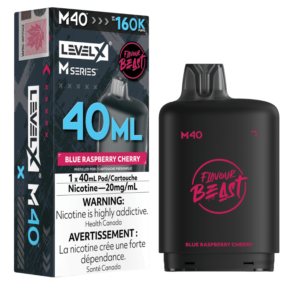 Level X Flavour Beast M Series 40ML Pod - Blue Raspberry Cherry available on Canada online vape shop