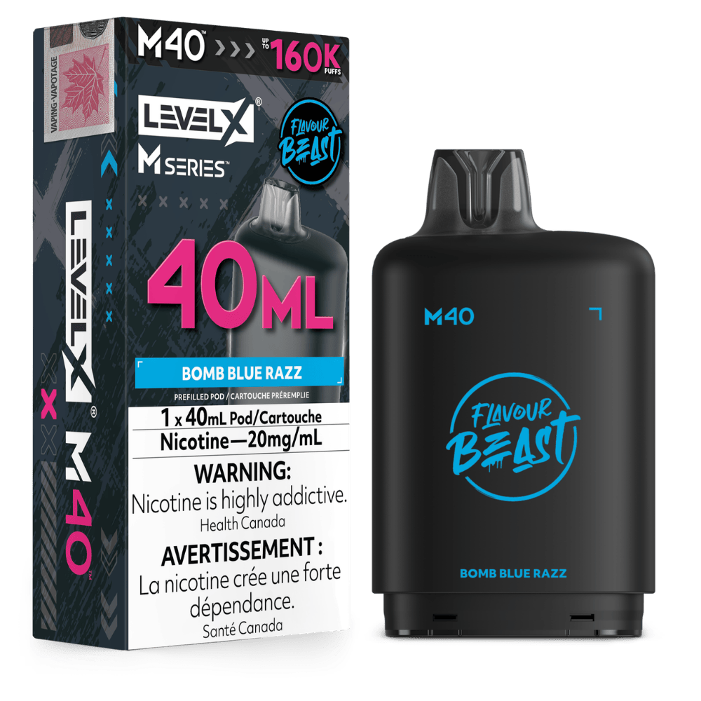 Level X Flavour Beast M Series 40ML Pod - Bomb Blue Razz available on Canada online vape shop