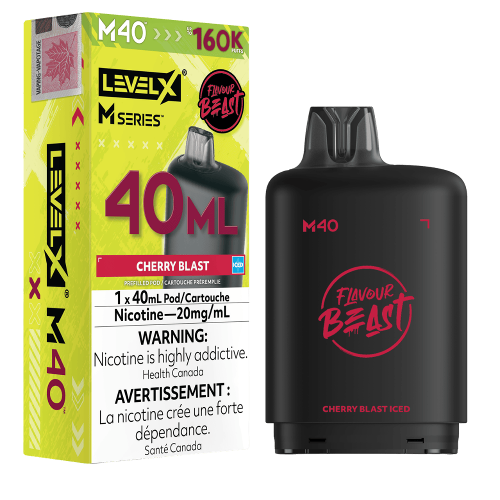 Level X Flavour Beast M Series 40ML Pod - Cherry Blast Iced available on Canada online vape shop