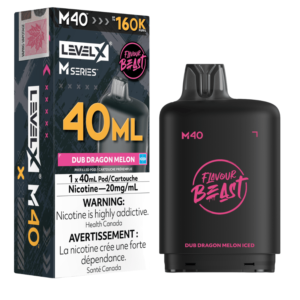 Level X Flavour Beast M Series 40ML Pod - Dub Dragon Melon Iced available on Canada online vape shop
