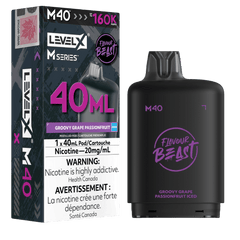 Level X Flavour Beast M Series 40ML Pod - Groovy Grape Passionfruit Iced available on Canada online vape shop