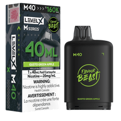 Level X Flavour Beast M Series 40ML Pod - Gusto Green Apple available on Canada online vape shop