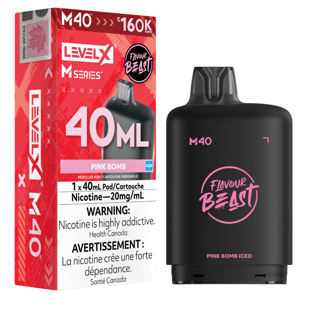 Level X Flavour Beast M Series 40ML Pod - Pink Bomb Iced available on Canada online vape shop