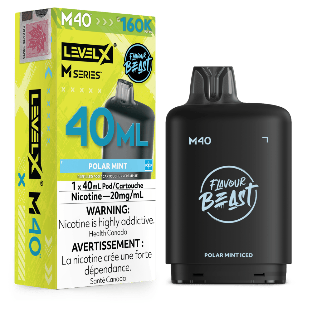 Level X Flavour Beast M Series 40ML Pod - Polar Mint Iced available on Canada online vape shop