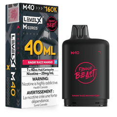 Level X Flavour Beast M Series 40ML Pod - Ragin Razz Mango Iced available on Canada online vape shop