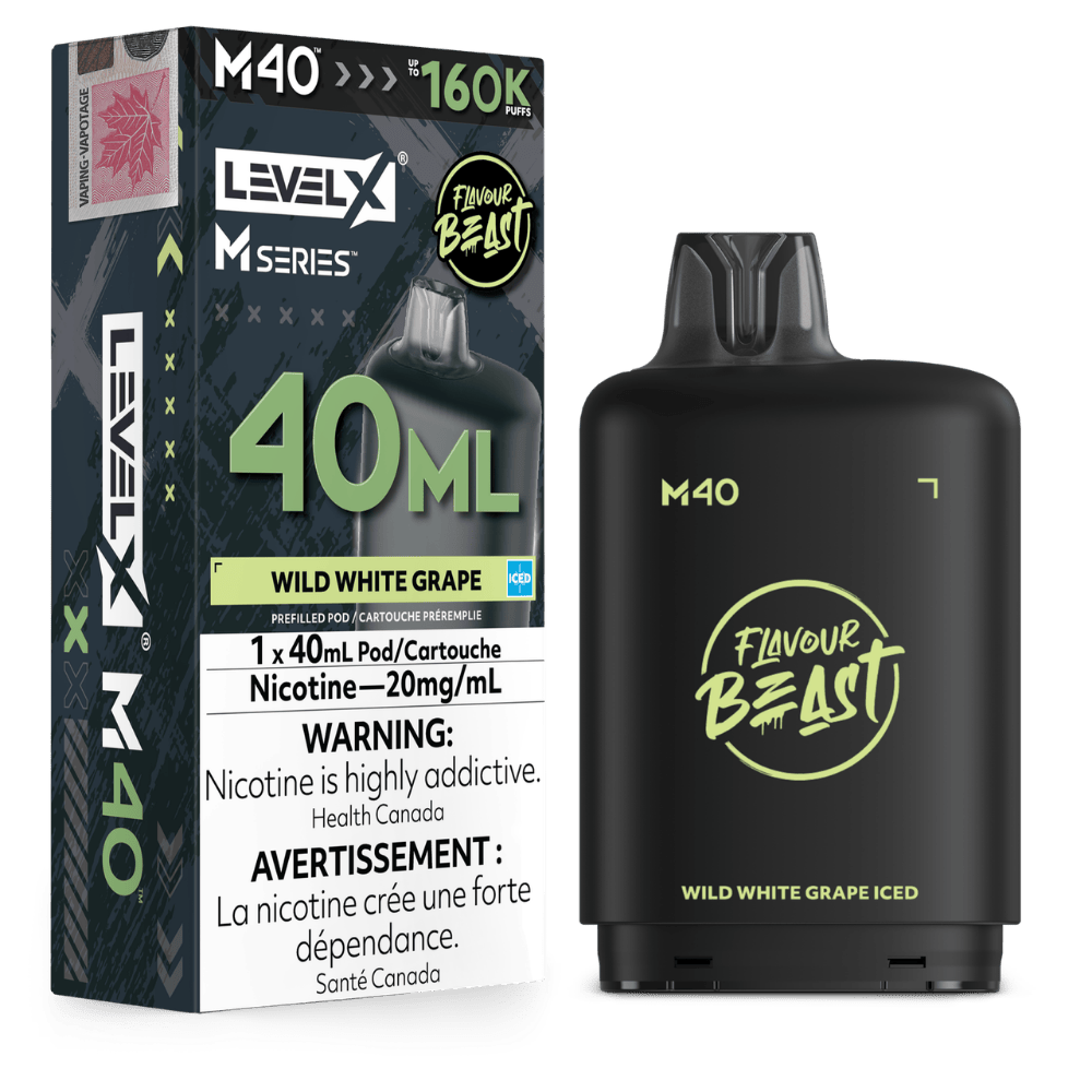 Level X Flavour Beast M Series 40ML Pod - Wild White Grape Iced available on Canada online vape shop