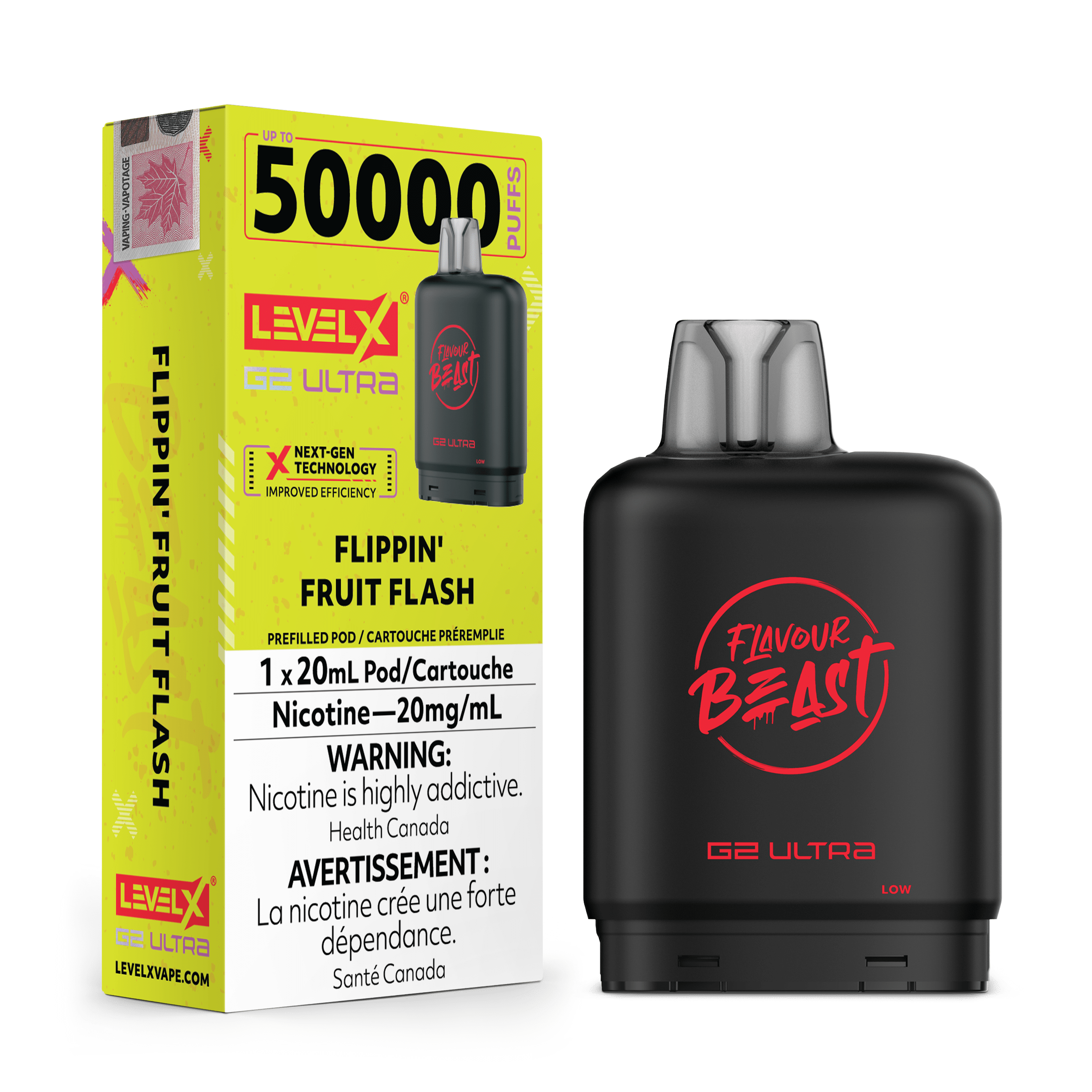 Level X G2 Flavour Beast Ultra Pod - Flippin' Fruit Flash available on Canada online vape shop