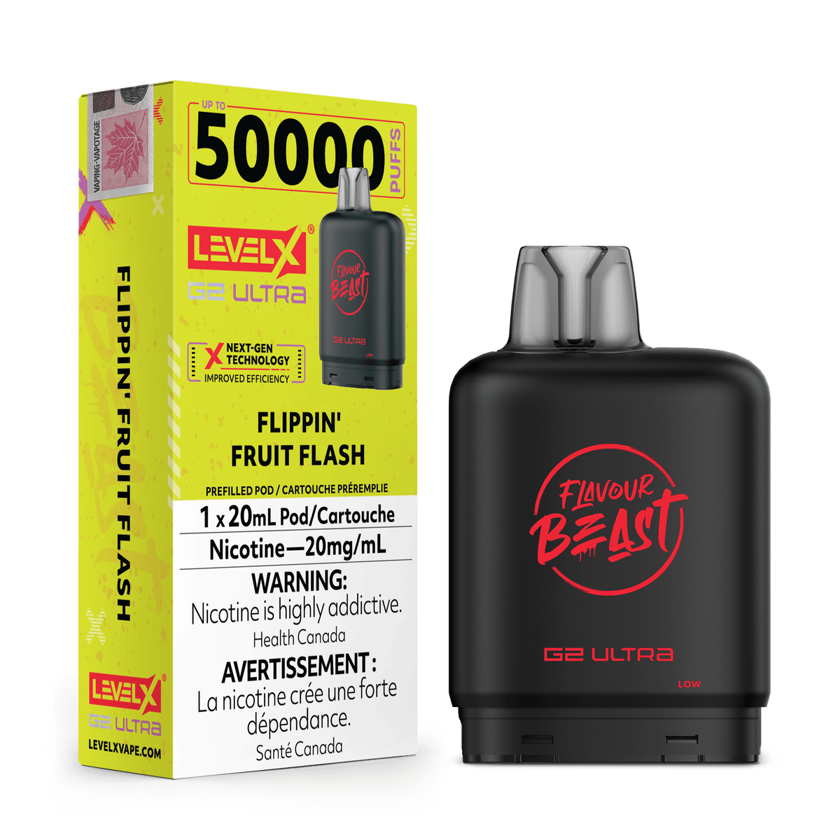 Level X G2 Flavour Beast Ultra Pod - Flippin' Fruit Flash available on Canada online vape shop
