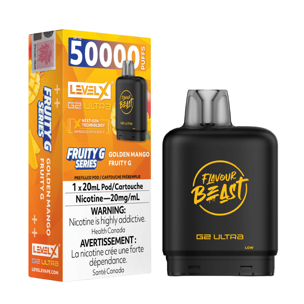 Level X G2 Flavour Beast Ultra Pod - Golden Mango Fruity G available on Canada online vape shop