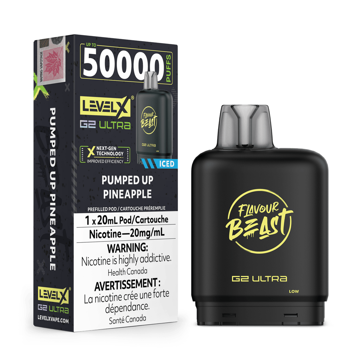 Level X G2 Ultra Pod - Pumped Up Pineapple available on Canada online vape shop