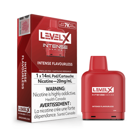 Level X Intense Series Pod - Intense Flavourless available on Canada online vape shop