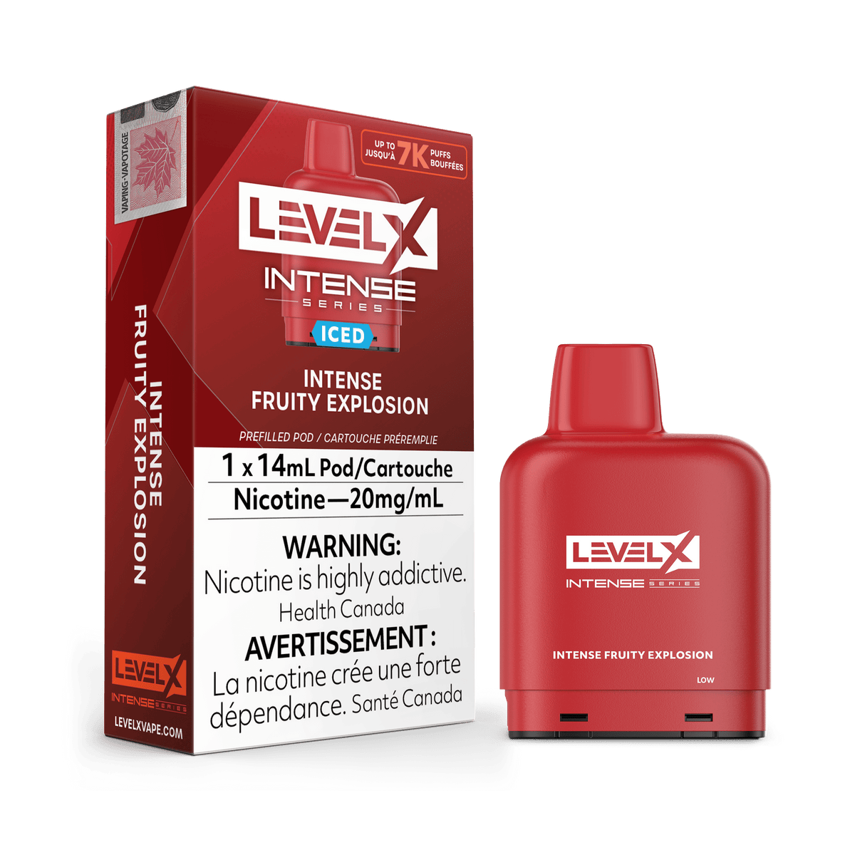 Level X Intense Series Pod - Intense Fruity Explosion available on Canada online vape shop