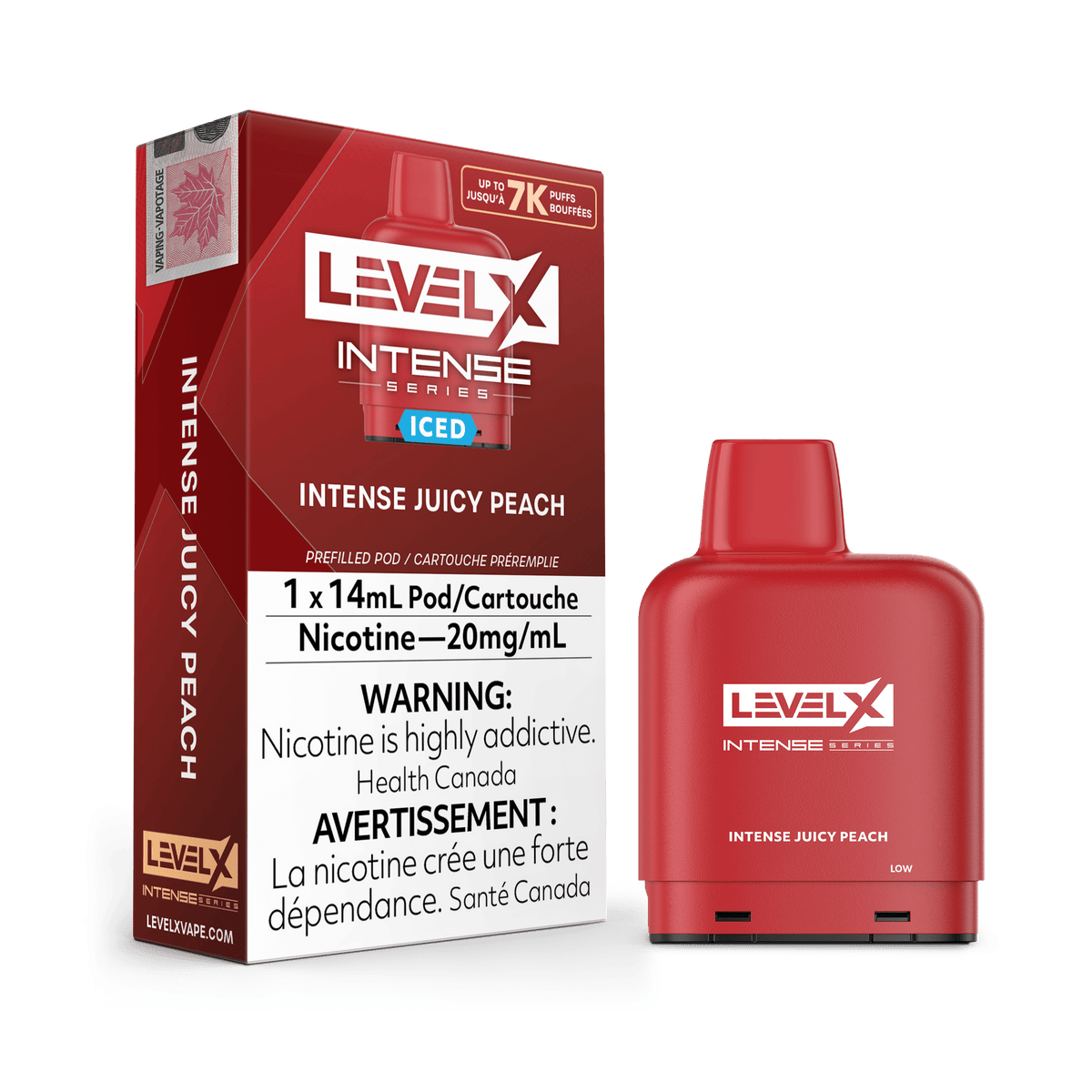 Level X Intense Series Pod - Intense Juicy Peach available on Canada online vape shop